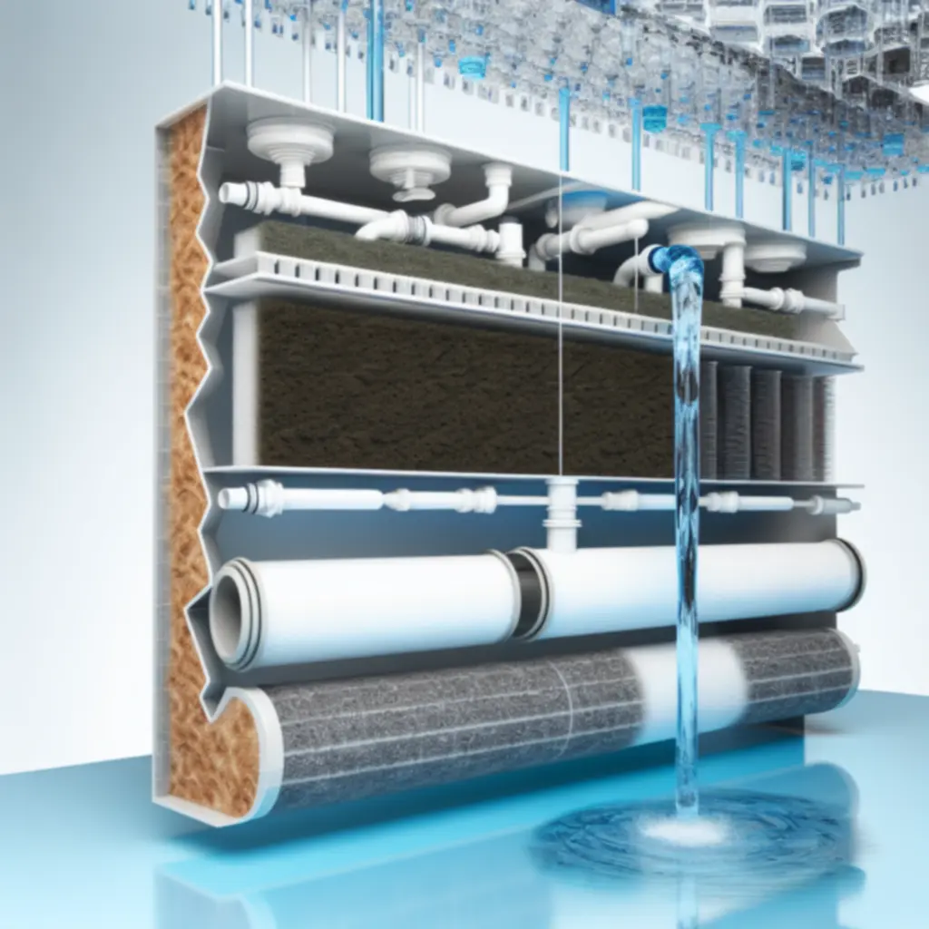 Zbliżenie technologii filtracji wody HomeAquya