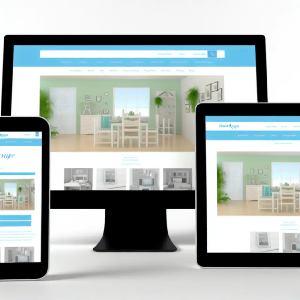 Sklep Home Aquya wyświetlany na smartfonie, tablecie i komputerze